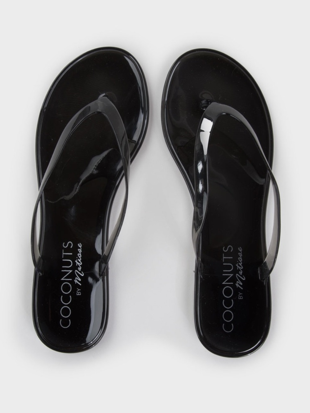 NWT COCONUTS by Matisse Olsen Womens Black Jelly Flip Flops